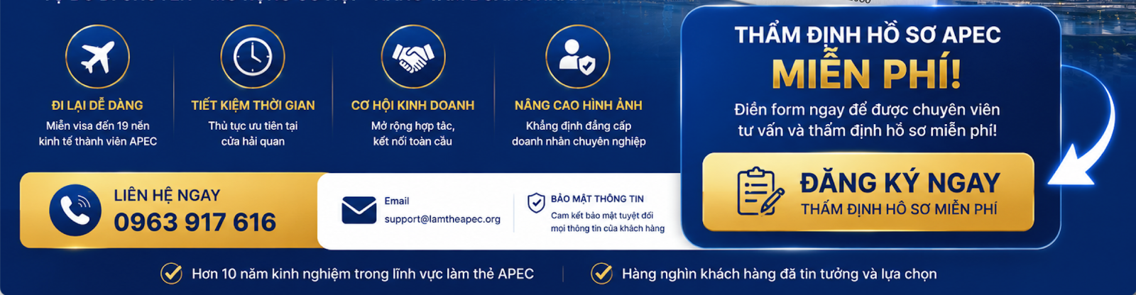 Đăng ký thẩm định hồ sơ apec miễn phí